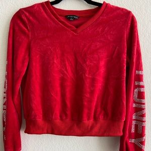 Red Honeybum crop sweater